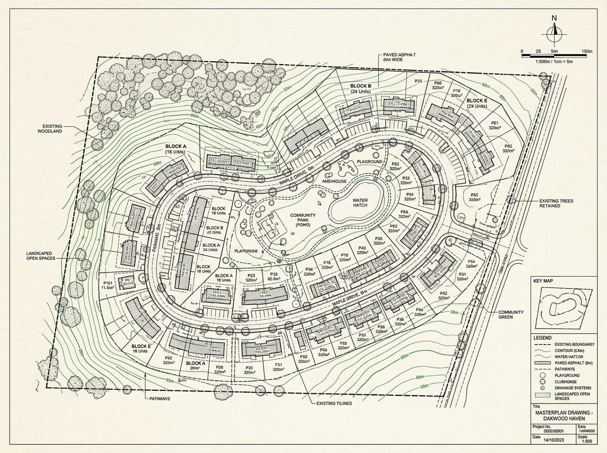 Masterplan zagospodarowania CAD