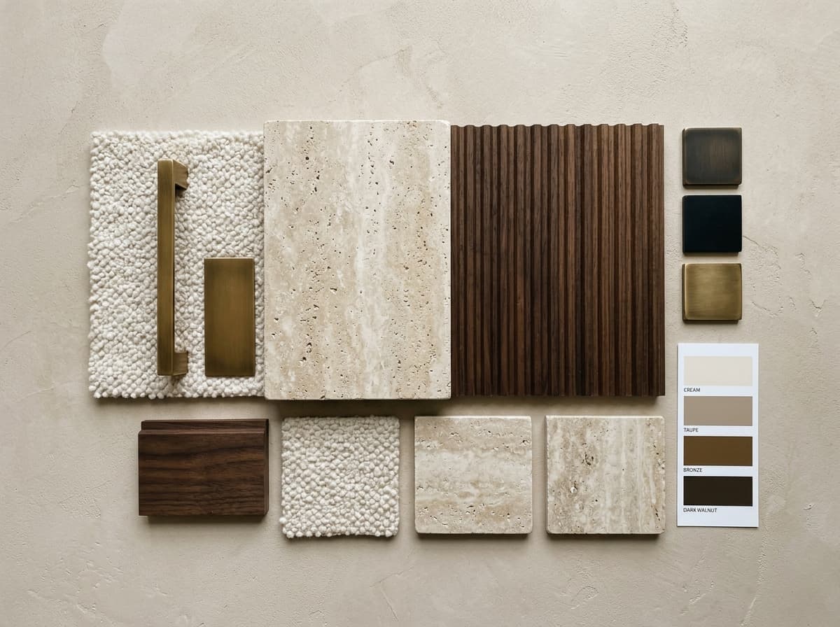 Próbnik materiałów i moodboard